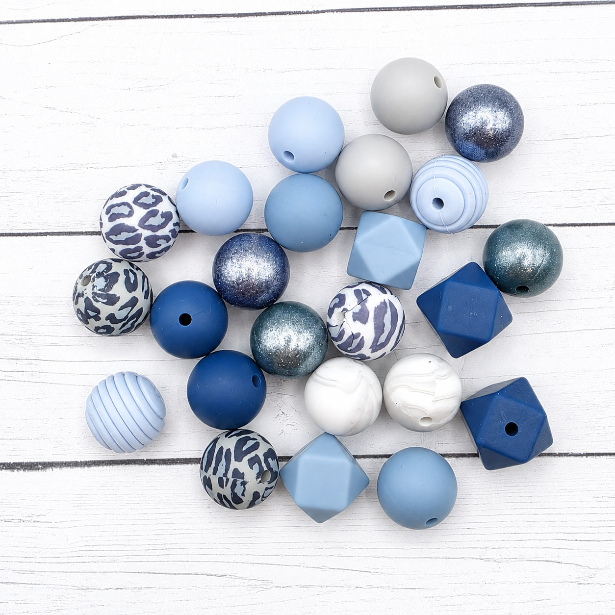 Wild About Blue Silicone Bead Mix