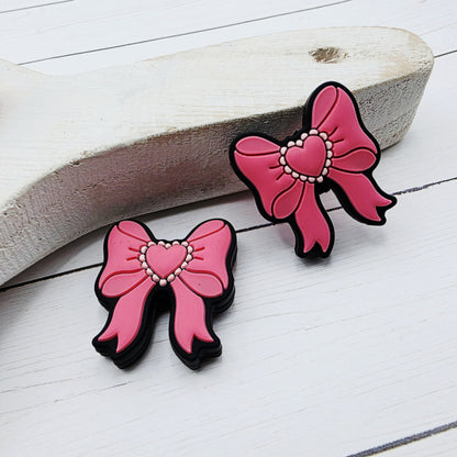 Pink Bow Focal Bead