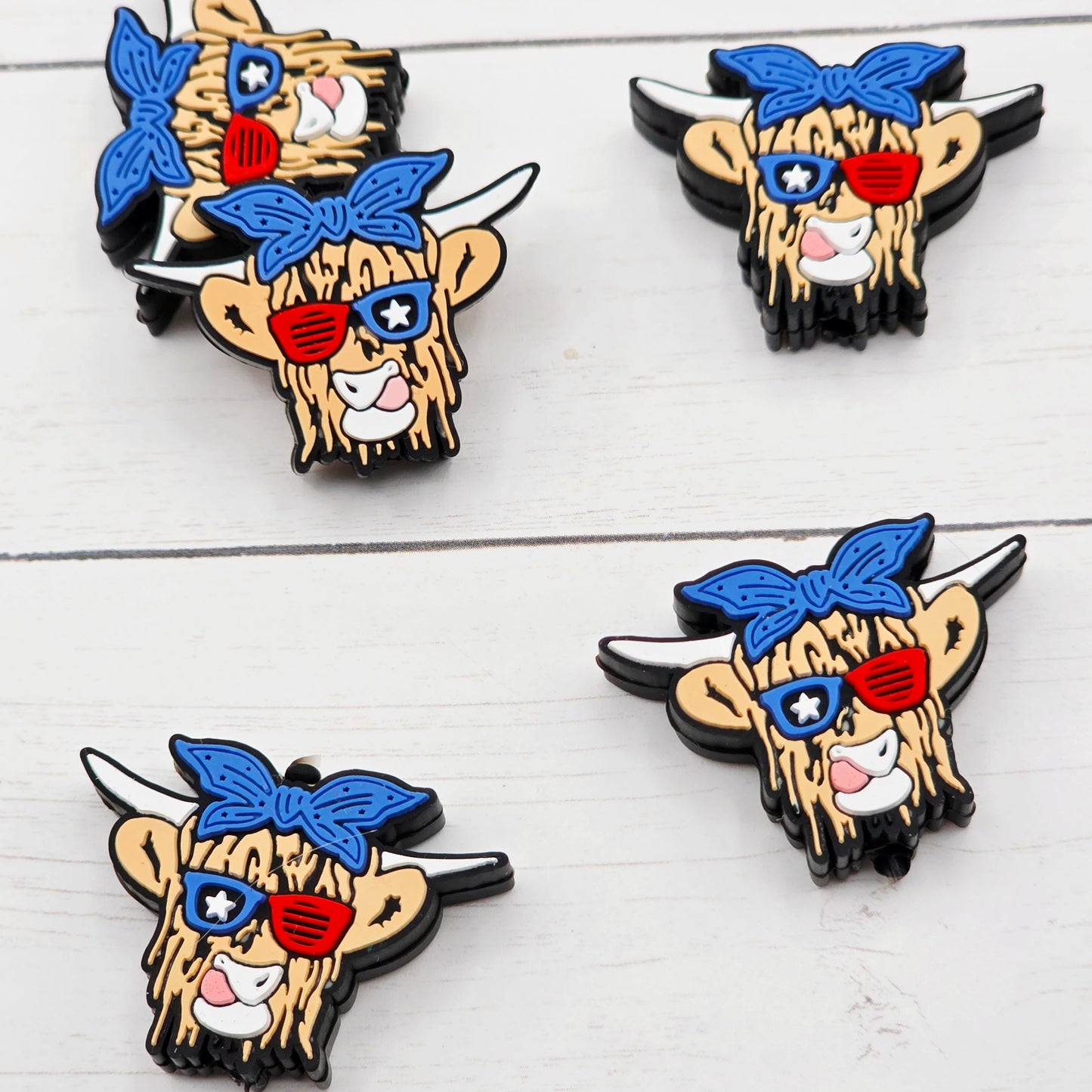 USA Highland Cow Focal Beads