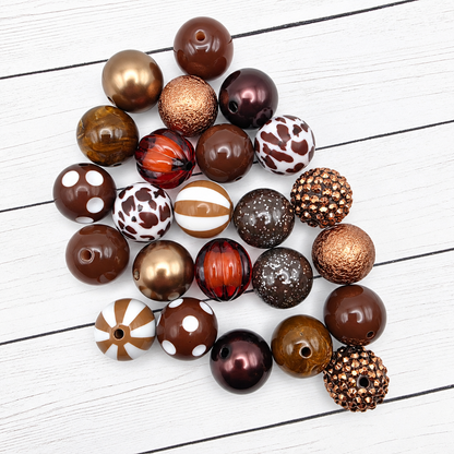 Bronzey Brown Bead Mix