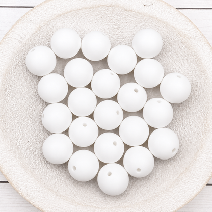15mm White Beads