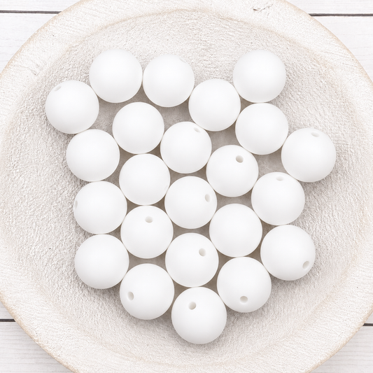 15mm White Beads