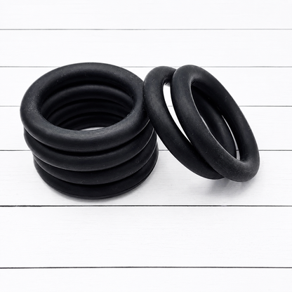 65mm Black Silicone Ring