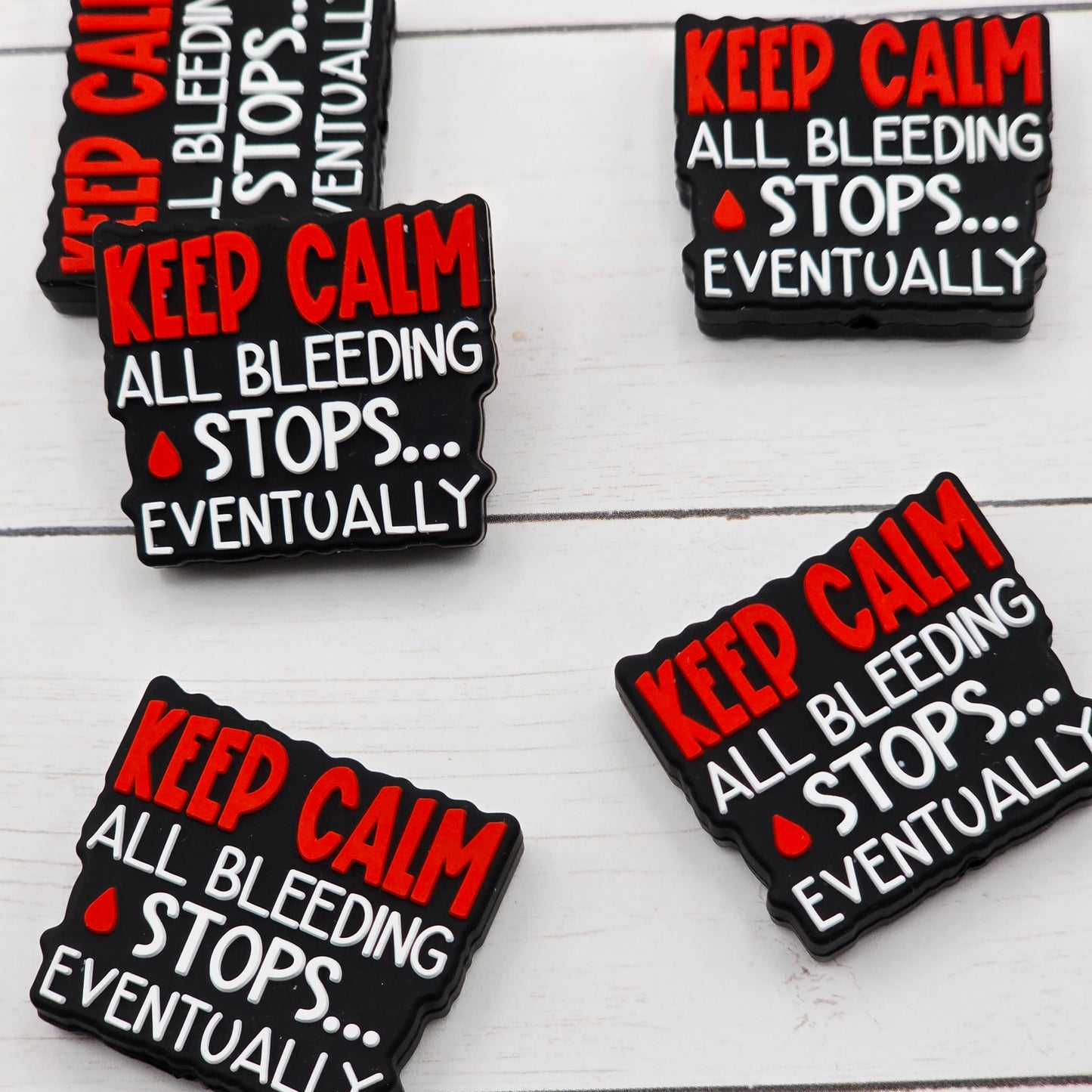 Keep Calm Silicone Focal Bead
