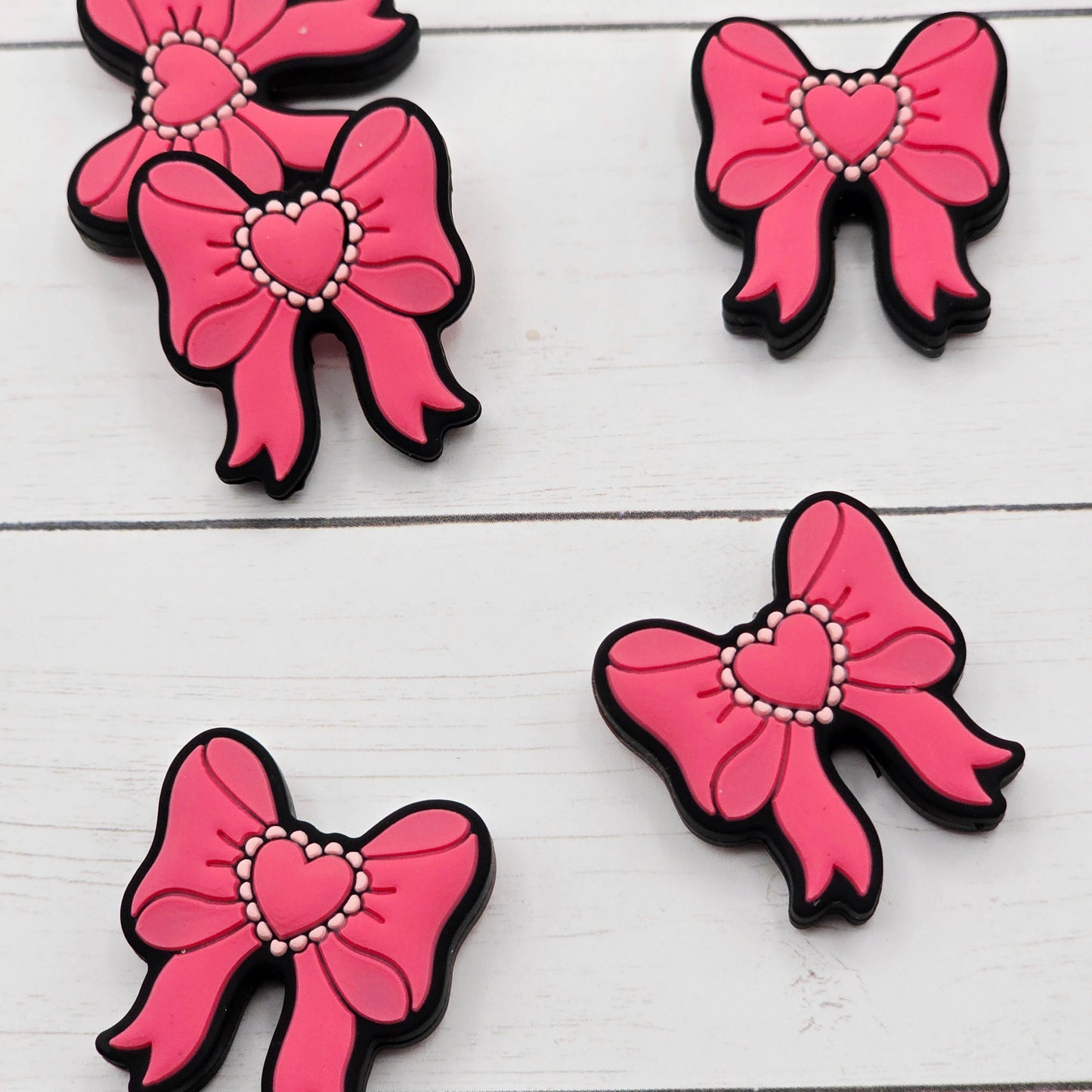 Pink Bow Focal Bead