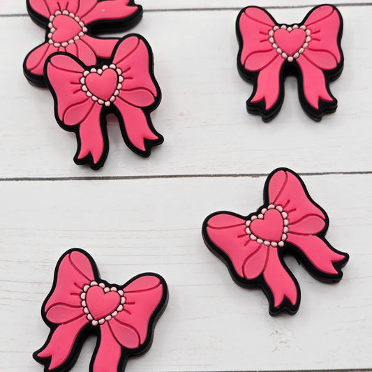 Pink Bow Focal Bead