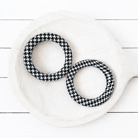 65mm Houndstooth Print Silicone Ring