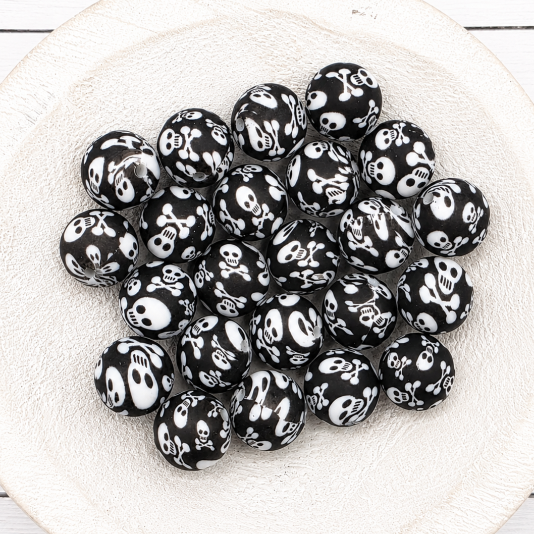 15mm Skull & Crossbones Beads