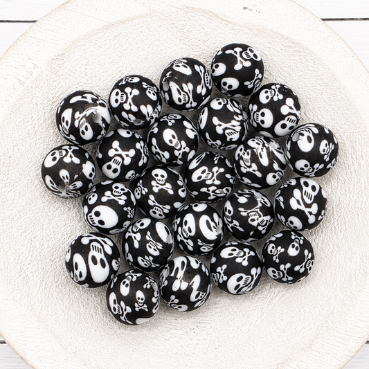 15mm Skull & Crossbones Beads