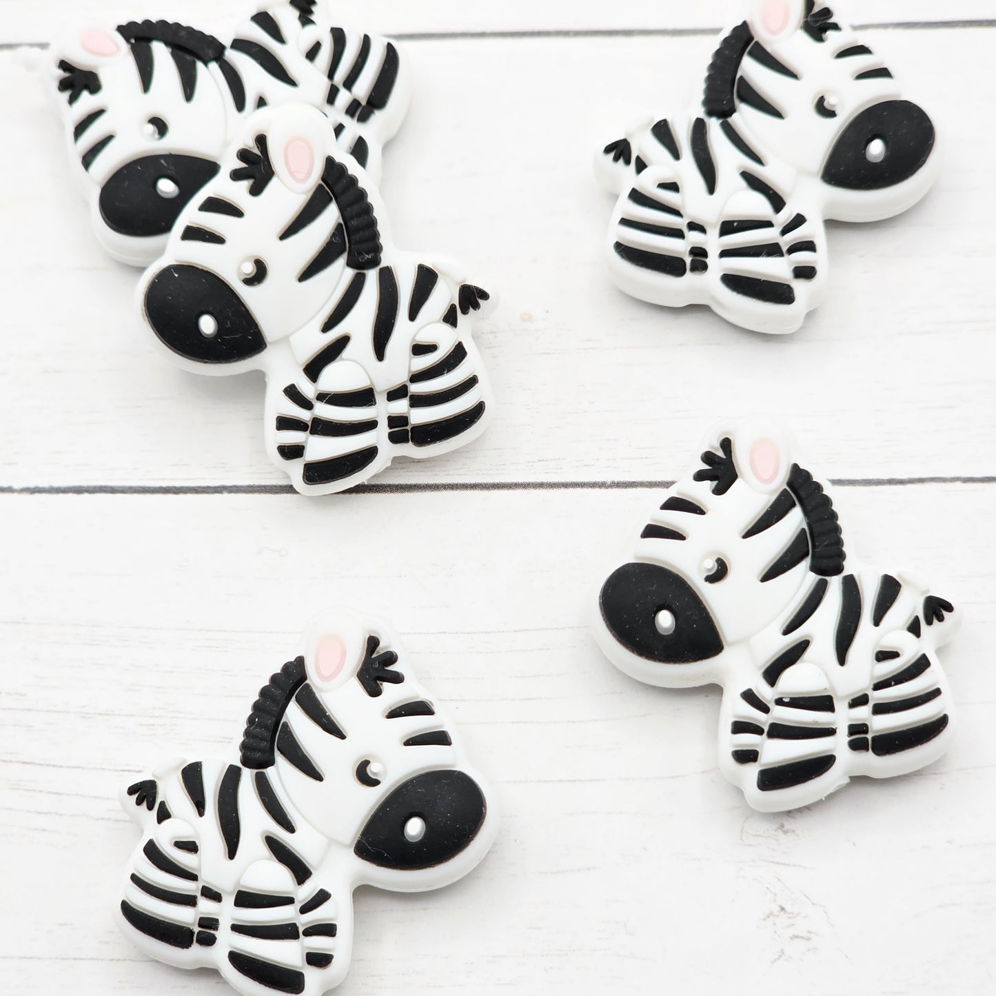 Zebra Silicone Beads