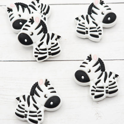Zebra Silicone Beads
