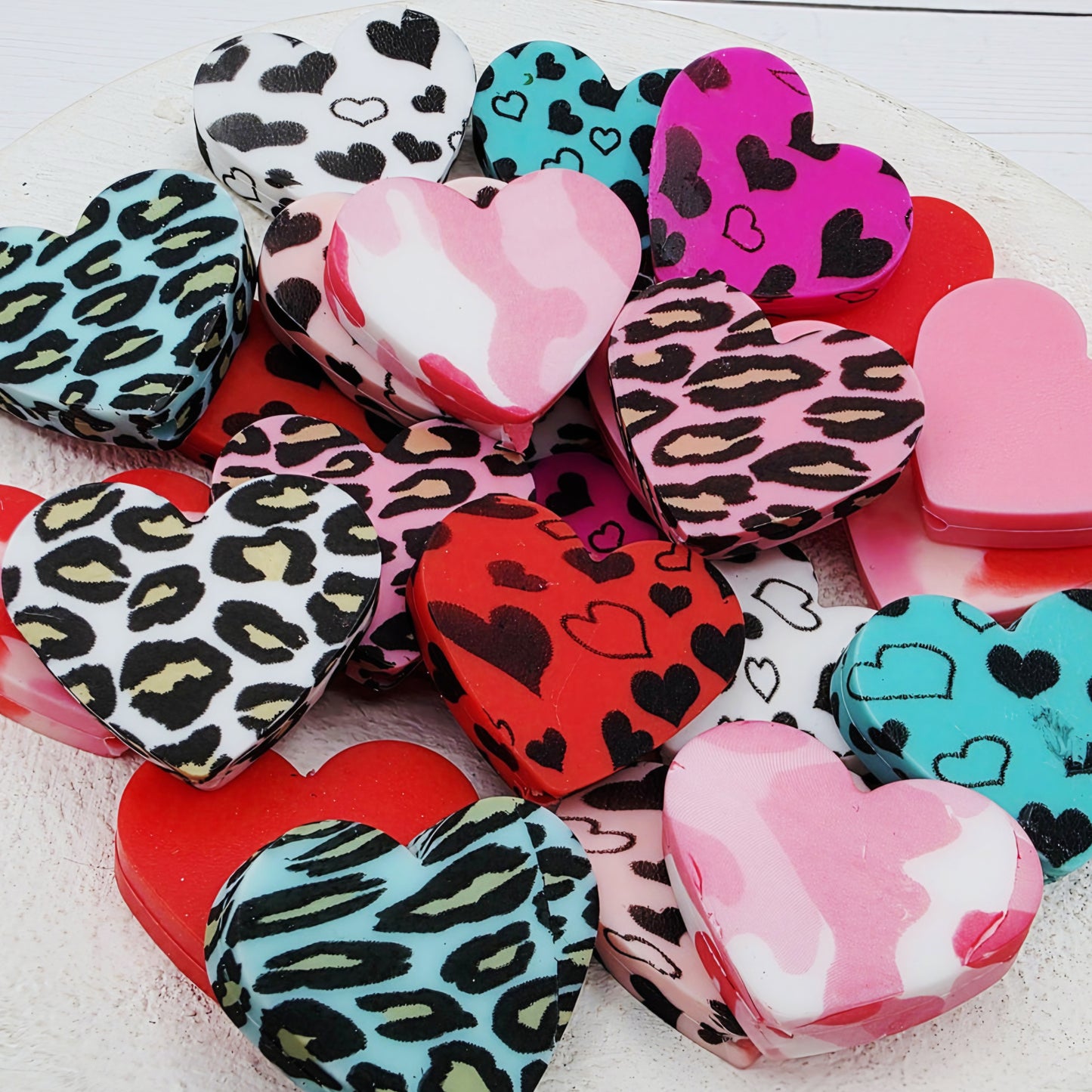 Leopard Heart Focal Bead