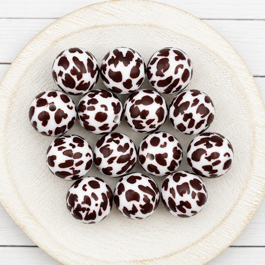 20mm Cow Print Beads