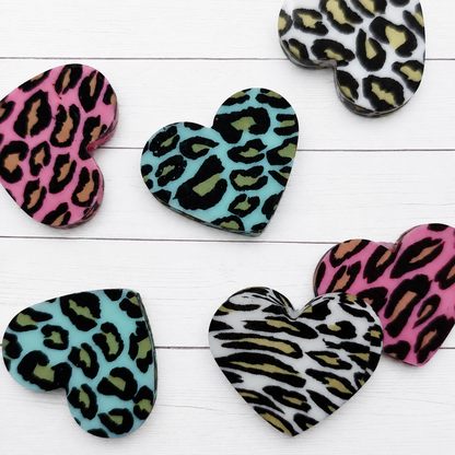 Leopard Heart Focal Bead