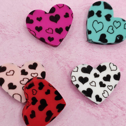 Bubble Heart Focal Beads