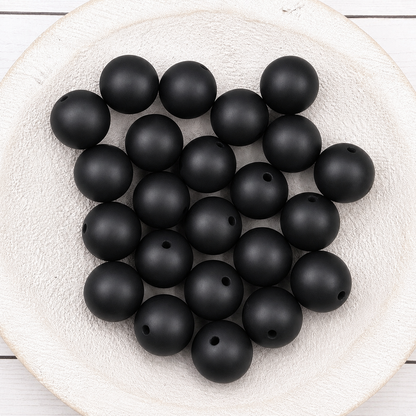 15mm Black Beads