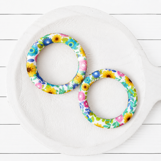 65mm Wildflower Print Silicone Ring