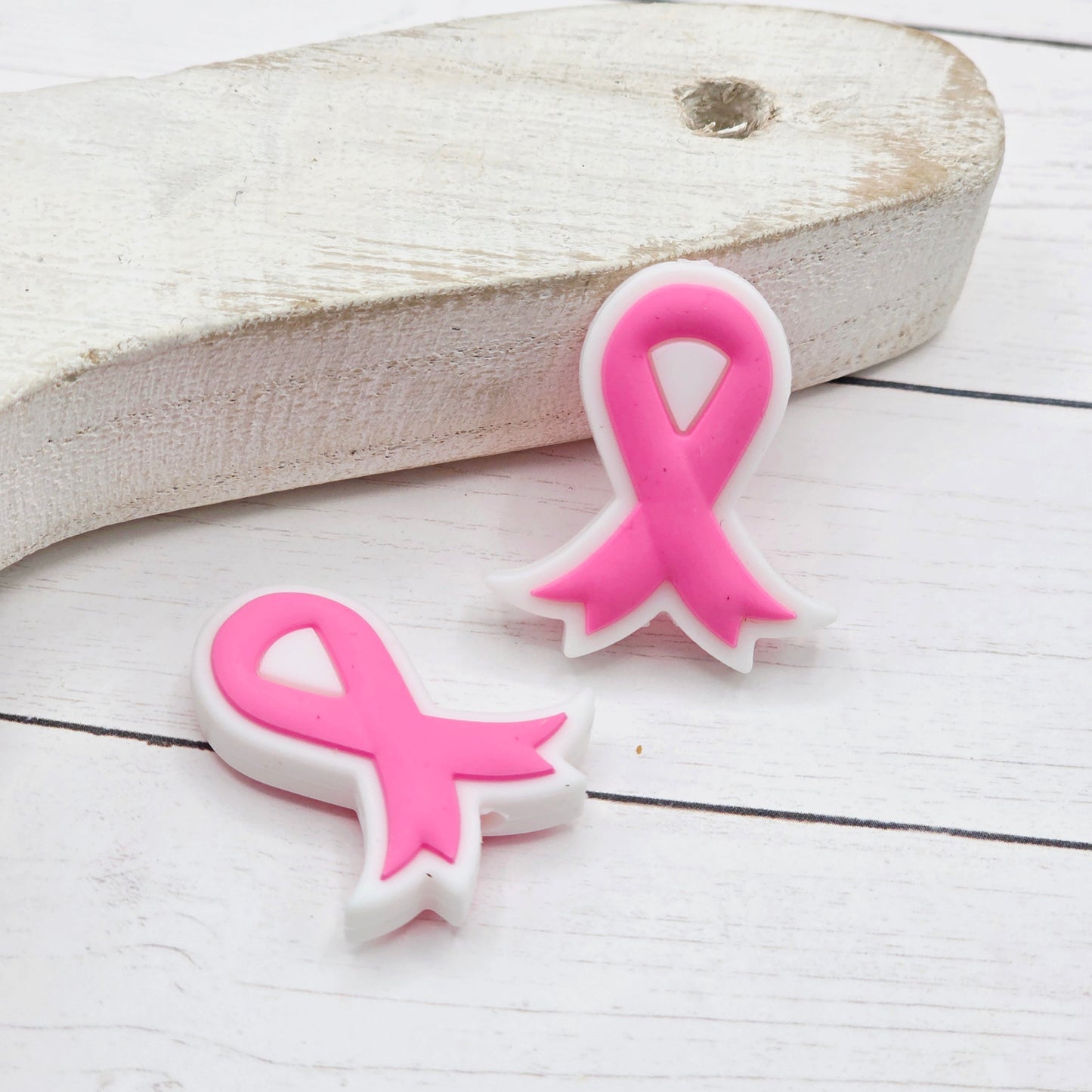 Pink Ribbon Focal Bead