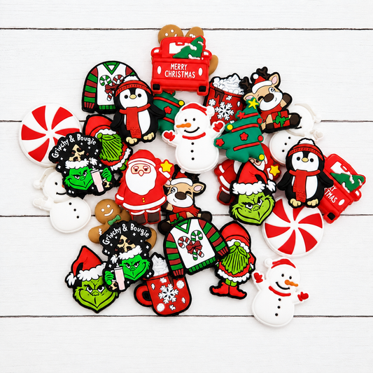 Christmas Silicone Focal Bead Mix