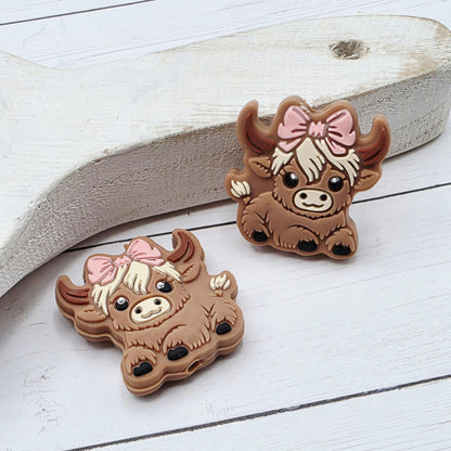 Highland Cow Baby Focal Beads