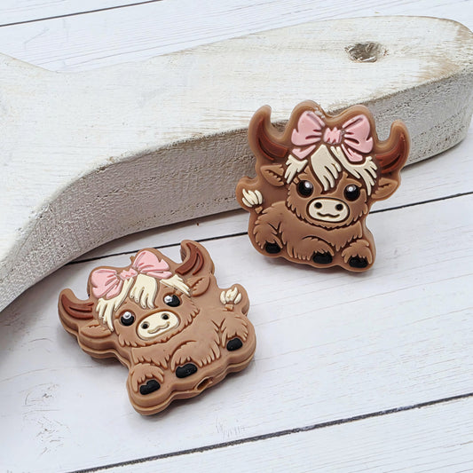 Highland Cow Baby Focal Beads