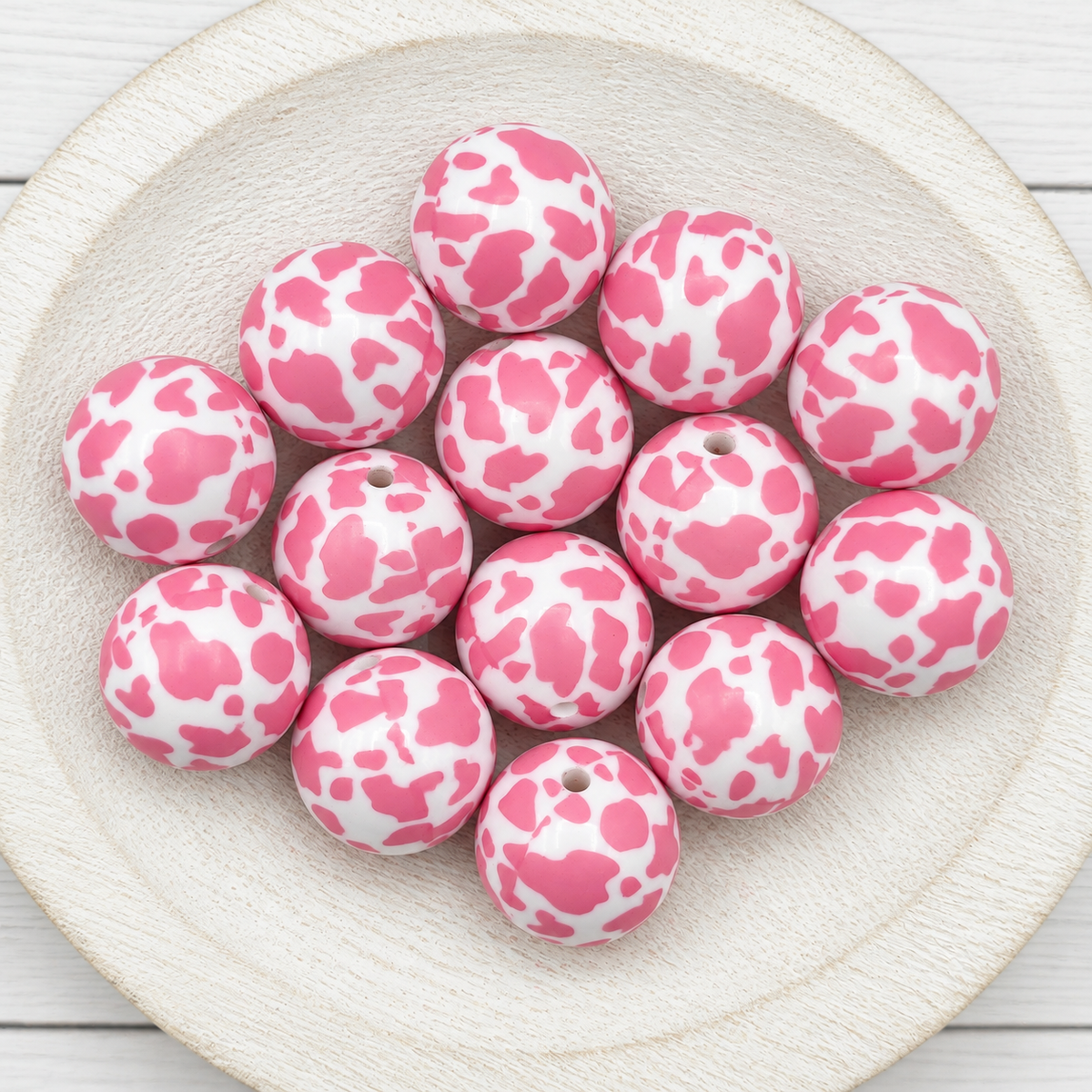 20mm Cow Print Beads