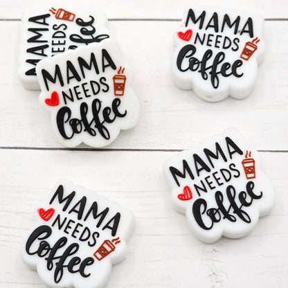 Moma Needs Coffee Focal Bead