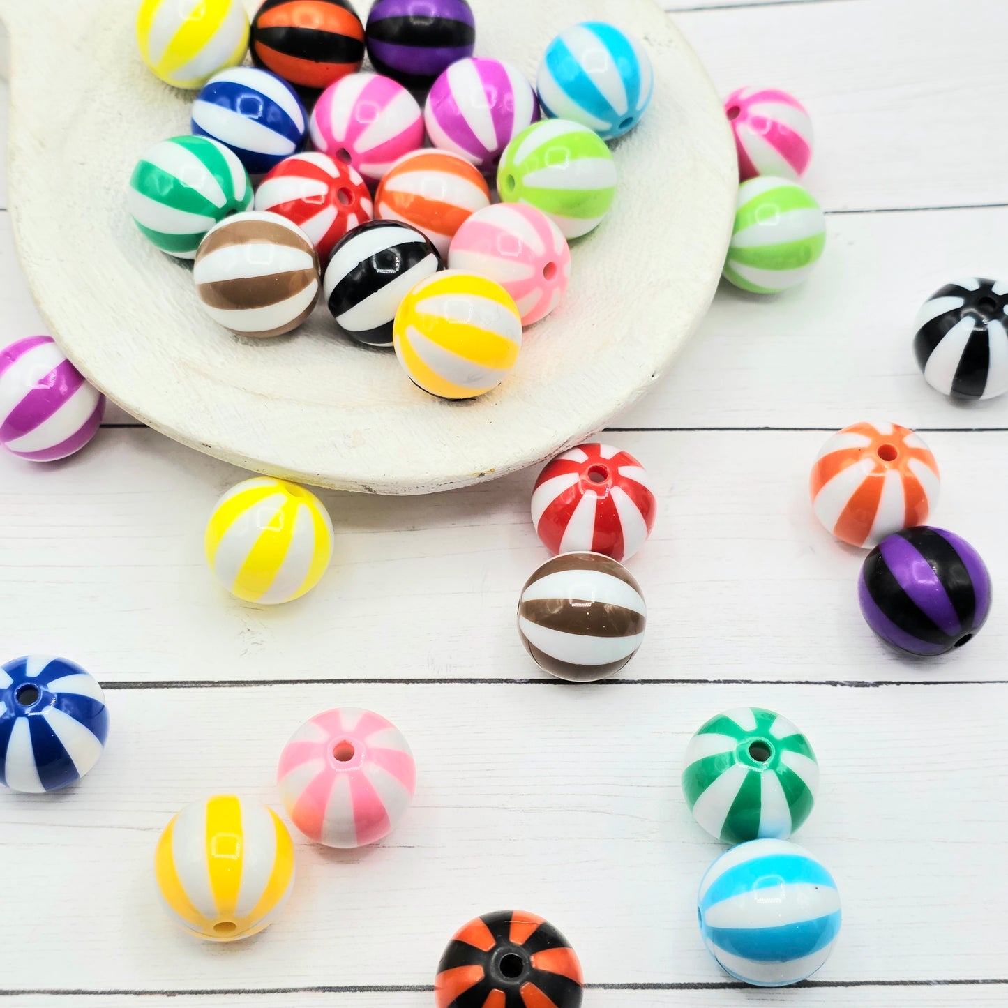 20mm Beachball Acrylic Beads