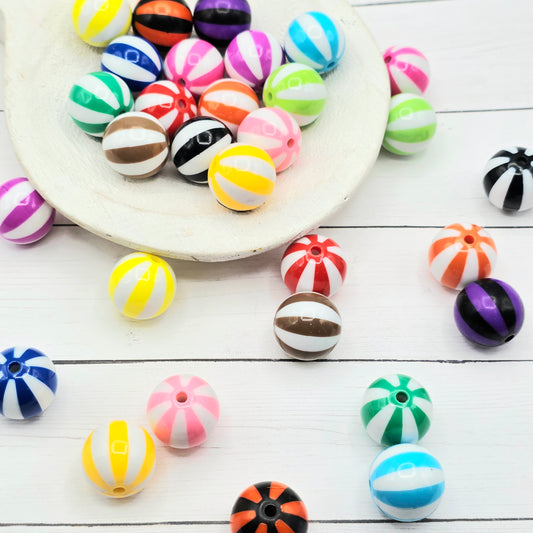20mm Beachball Acrylic Beads