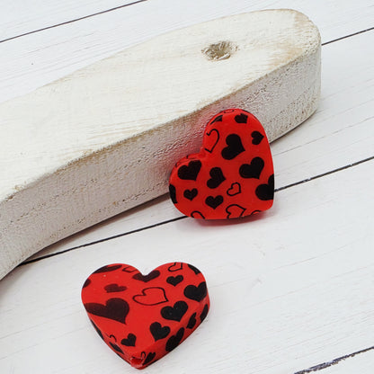 Bubble Heart Focal Beads