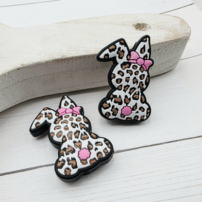 Leopard Bunny Focal Beads