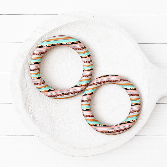 65mm Western Serape Print Silicone Ring