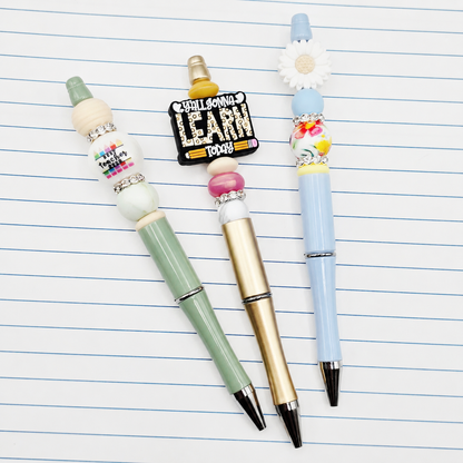 Teacher Beaded Pen Set of 3