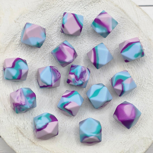 13mm Mermaid Hexagon Beads