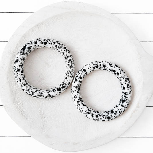 65mm Cow Hide Print Silicone Ring