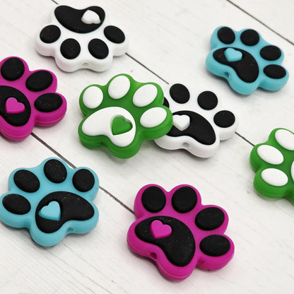 Paw Print Focal Bead