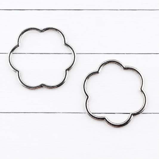Large Flower Outline Charms