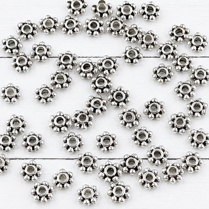 4mm Daisy Spacer Beads