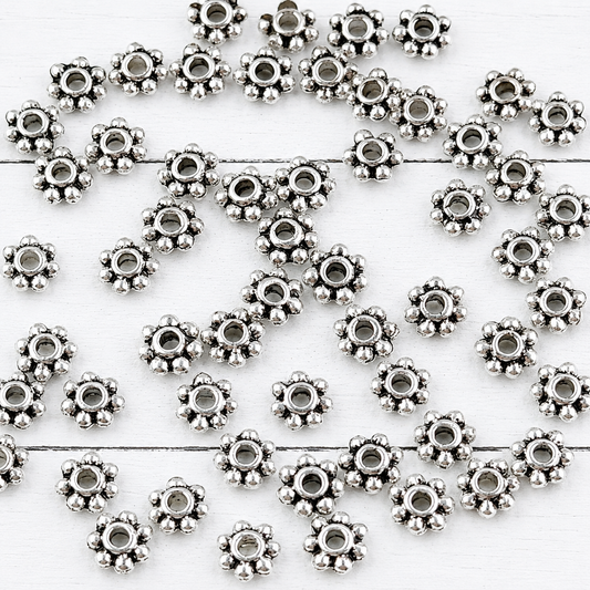 4mm Daisy Spacer Beads