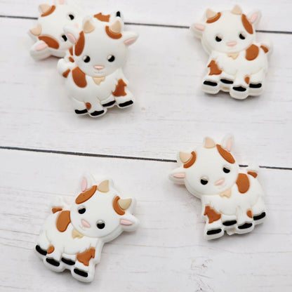 White Goat Focal Bead