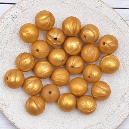 15mm Golden Pearl Beads