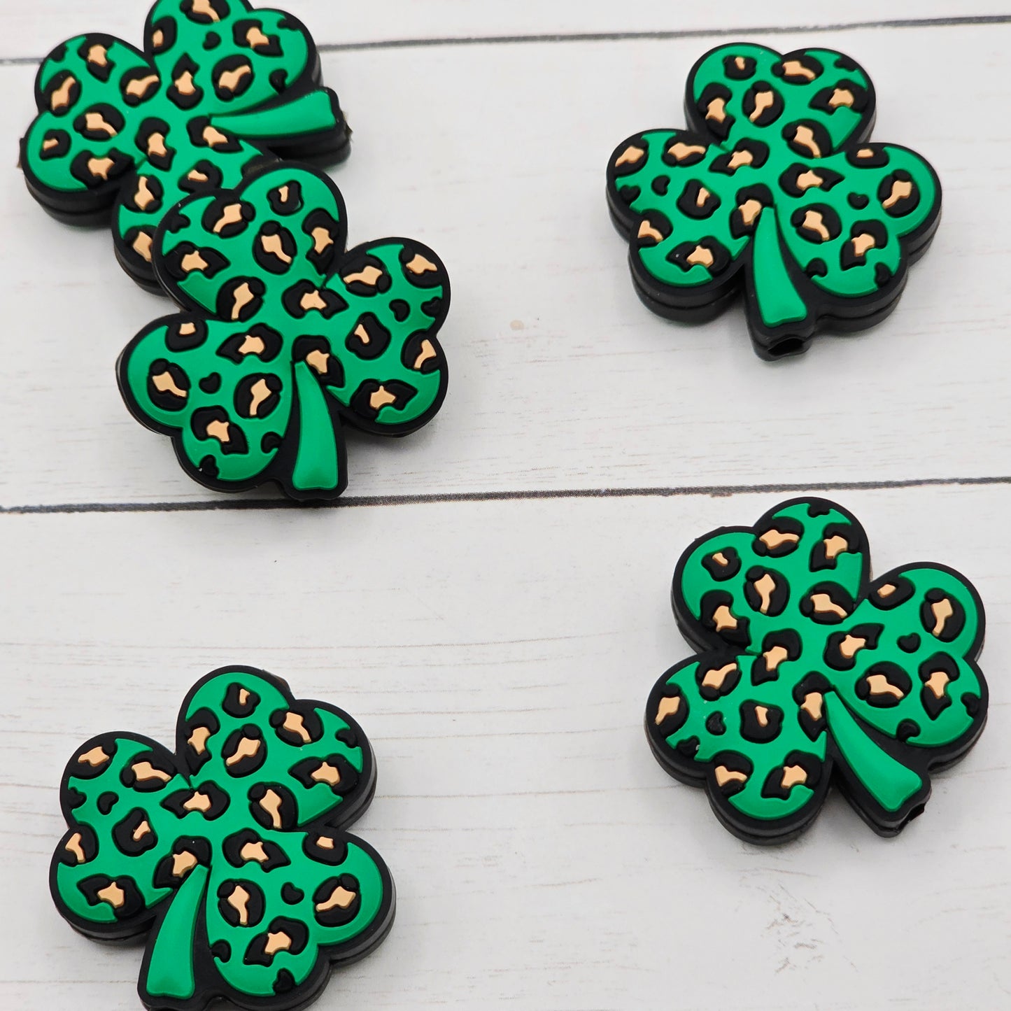 Leopard Clover Focal  Beads