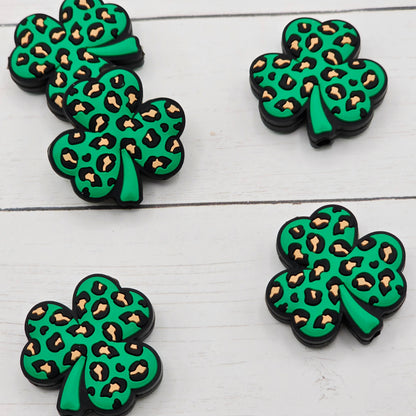 Leopard Clover Focal  Beads