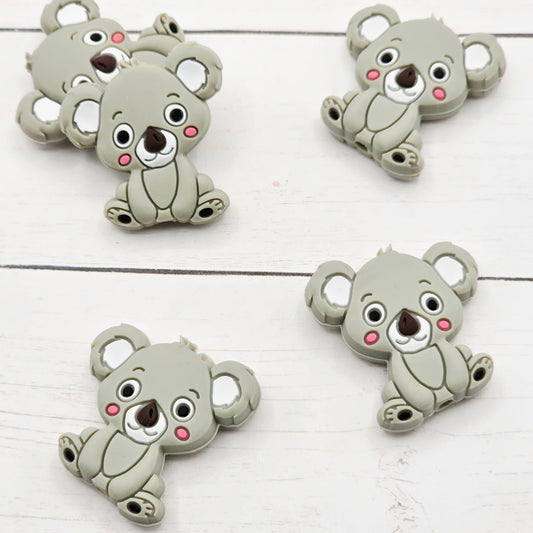 Gray Koala Bear Focal Bead