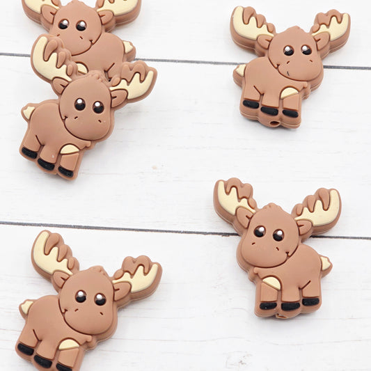 Brown Moose Focal Bead