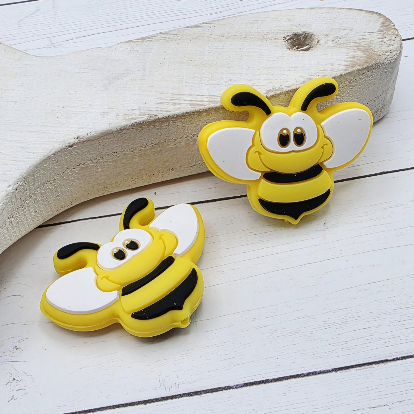 Yellow Bubble Bee Focal Beads