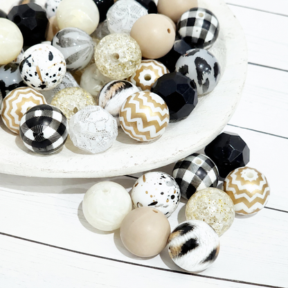 Leopard and Lace Bead Mix