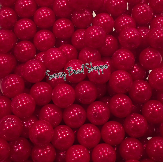 20MM Red Pearl Beads