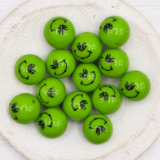 20mm Christmas Print Beads
