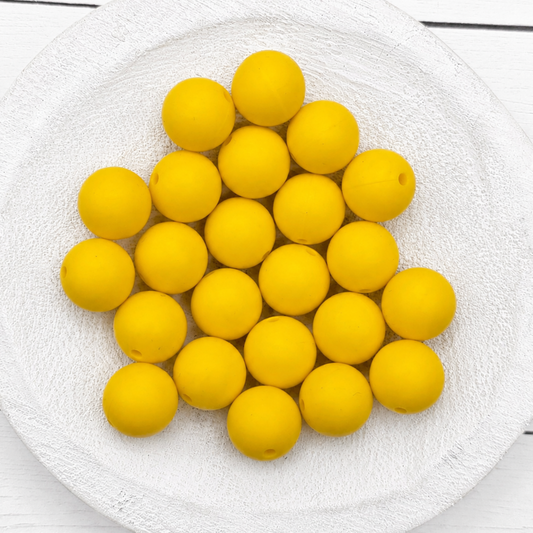 15mm Yellow Beads